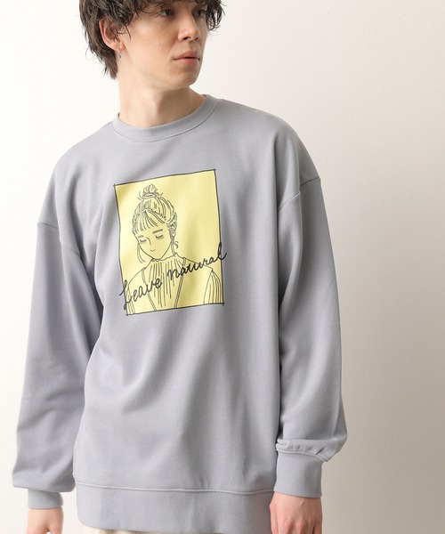 JUNRED（ジュンレッド）の「グラフィックスウェットモックネック（スウェット・メンズ・ホワイト/ダークブラウン/ブルー系その他4・S/M/L）」の3枚目の写真