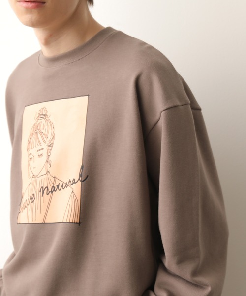 JUNRED（ジュンレッド）の「グラフィックスウェットモックネック（スウェット・メンズ・ホワイト/ダークブラウン/ブルー系その他4・S/M/L）」の14枚目の写真