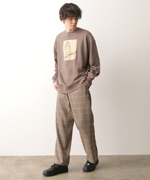 JUNRED（ジュンレッド）の「グラフィックスウェットモックネック（スウェット・メンズ・ホワイト/ダークブラウン/ブルー系その他4・S/M/L）」の15枚目の写真