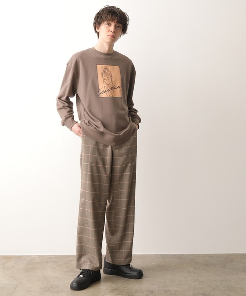 JUNRED（ジュンレッド）の「グラフィックスウェットモックネック（スウェット・メンズ・ホワイト/ダークブラウン/ブルー系その他4・S/M/L）」の16枚目の写真