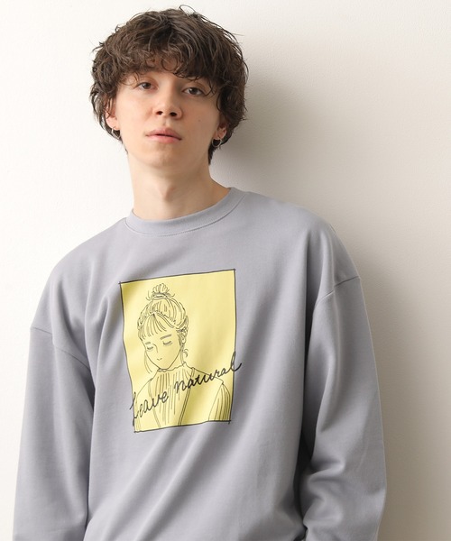 JUNRED（ジュンレッド）の「グラフィックスウェットモックネック（スウェット・メンズ・ホワイト/ダークブラウン/ブルー系その他4・S/M/L）」の18枚目の写真