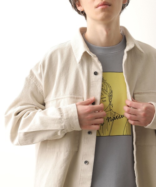 JUNRED（ジュンレッド）の「グラフィックスウェットモックネック（スウェット・メンズ・ホワイト/ダークブラウン/ブルー系その他4・S/M/L）」の4枚目の写真