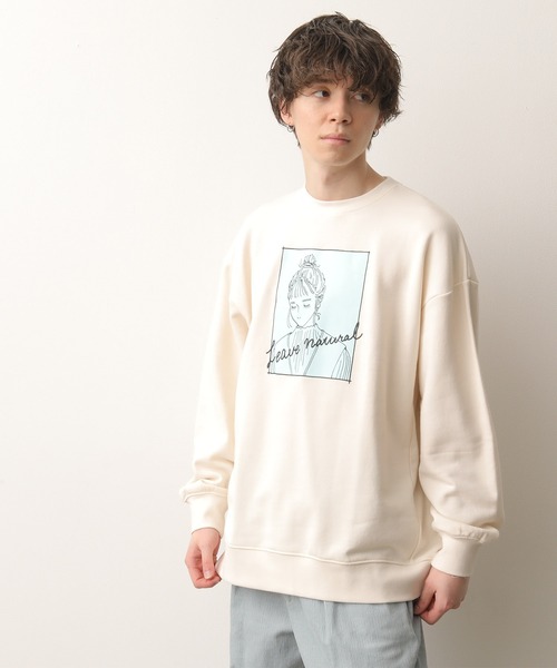 JUNRED（ジュンレッド）の「グラフィックスウェットモックネック（スウェット・メンズ・ホワイト/ダークブラウン/ブルー系その他4・S/M/L）」の7枚目の写真