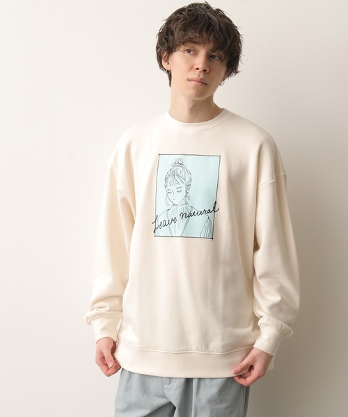 JUNRED（ジュンレッド）の「グラフィックスウェットモックネック（スウェット・メンズ・ホワイト/ダークブラウン/ブルー系その他4・S/M/L）」の8枚目の写真