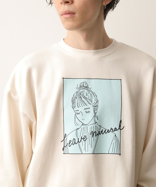 JUNRED（ジュンレッド）の「グラフィックスウェットモックネック（スウェット・メンズ・ホワイト/ダークブラウン/ブルー系その他4・S/M/L）」の9枚目の写真