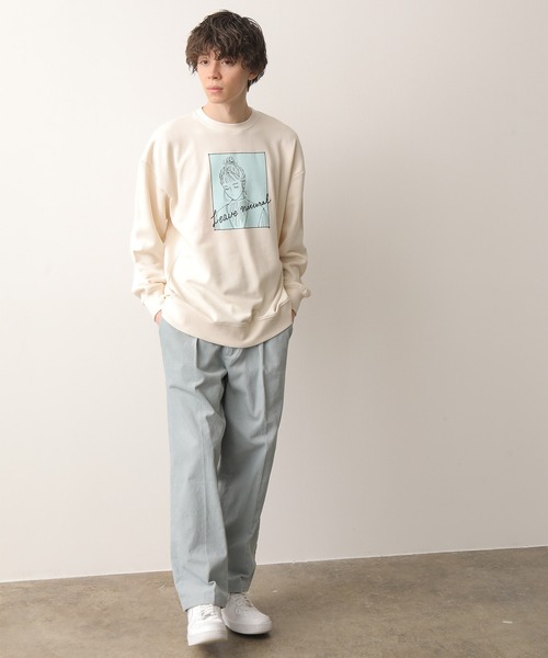 JUNRED（ジュンレッド）の「グラフィックスウェットモックネック（スウェット・メンズ・ホワイト/ダークブラウン/ブルー系その他4・S/M/L）」の10枚目の写真