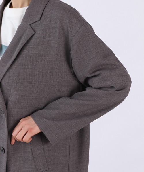 LOWRYS FARM(ローリーズファーム)の「バスケットルーズジャケット 925736(テーラードジャケット・レディース・チャコールグレー/イエロー/グリーン/アイボリー・FREE)」の5枚目の写真