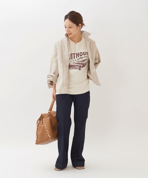 plage（プラージュ）の「VINTAGE CAR Tシャツ◆（Tシャツ/カットソー・レディース・グレー/ナチュラル・FREE）」の6枚目の写真