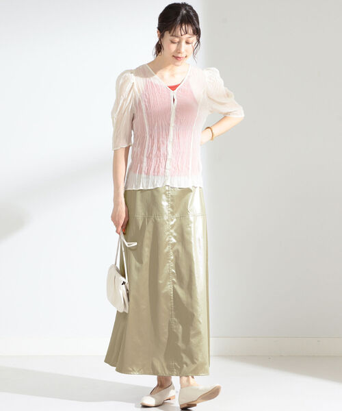 Ray BEAMS（レイビームス）の「Ray BEAMS / チンツ Aライン スカート（スカート・レディース・ダークブラウン/ベージュ・0/1）」の5枚目の写真