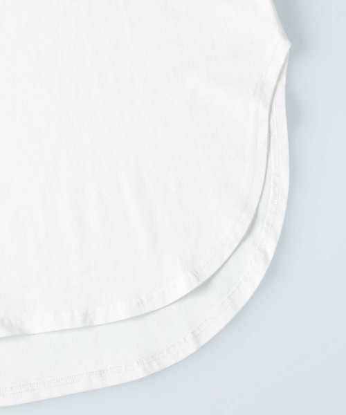 RAG MACHINE（ラグマシーン）の「【RAG MACHINE】ラウンドビッグＴ（Tシャツ/カットソー・レディース・ホワイト/ベージュ/ライトブラウン・M/L/S）」の8枚目の写真