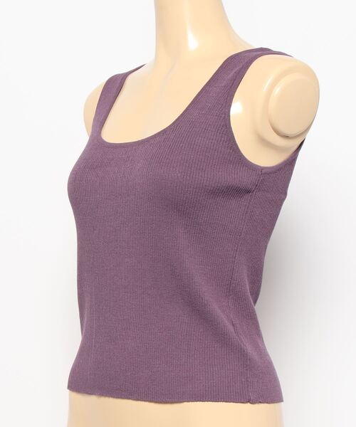 SAISON DE PAPILLON(セゾンドパピヨン)の「サマーニットタンクトップ(タンクトップ・レディース・ホワイト/ブルーグレー/イエロー/ネイビー/パープル/ブラック・L/M)」の20枚目の写真