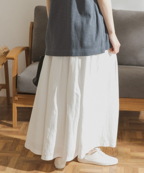 FORK&SPOON（フォークアンドスプーン）の「FORK&SPOON　ランダムタックスカート（スカート・レディース・チャコールグレー/オフホワイト/カーキ・ONE）」の17枚目の写真