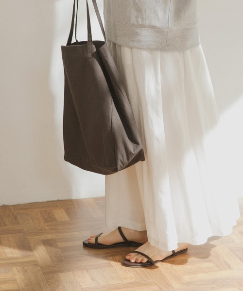 FORK&SPOON（フォークアンドスプーン）の「FORK&SPOON　ランダムタックスカート（スカート・レディース・チャコールグレー/オフホワイト/カーキ・ONE）」の6枚目の写真
