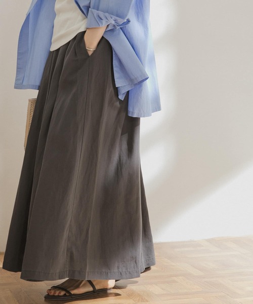 FORK&SPOON（フォークアンドスプーン）の「FORK&SPOON　ランダムタックスカート（スカート・レディース・チャコールグレー/オフホワイト/カーキ・ONE）」の18枚目の写真