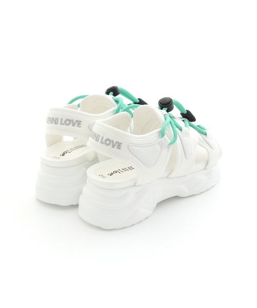 JENNI love（ジェニィラブ）の「レースアップスポサン（サンダル・キッズ・オフホワイト/ブラック・20cm/21cm/22cm/23cm/24cm）」の4枚目の写真