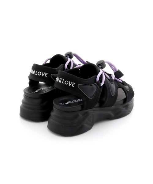 JENNI love（ジェニィラブ）の「レースアップスポサン（サンダル・キッズ・オフホワイト/ブラック・20cm/21cm/22cm/23cm/24cm）」の16枚目の写真