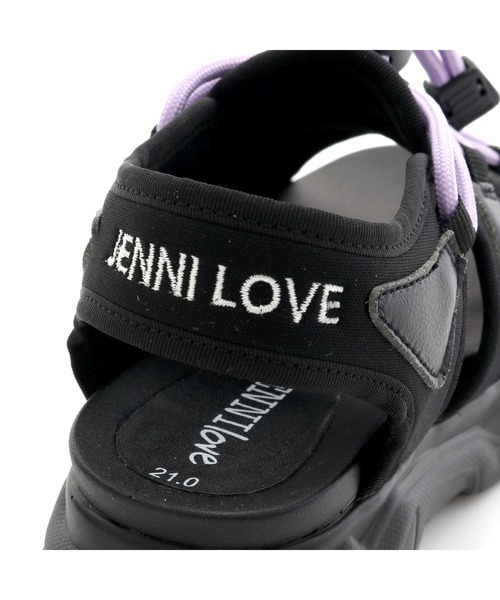 JENNI love（ジェニィラブ）の「レースアップスポサン（サンダル・キッズ・オフホワイト/ブラック・20cm/21cm/22cm/23cm/24cm）」の9枚目の写真