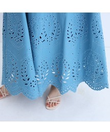 【ジャスグリッティー】未使用 裾 刺繍 Aライン ワンピース ロング マキシ丈 JUSGLITTY（ジャスグリッティー）の「裾刺繍Aラインワンピース