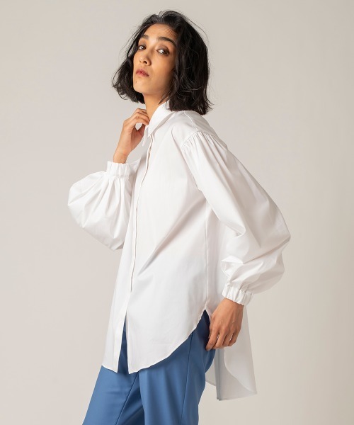 DOUBLE STANDARD CLOTHING（ダブルスタンダードクロージング）の「Vシリーズブロードウェイシャツ（WEB限定）（シャツ/ブラウス・レディース・オフホワイト/ブラック/ピンク・FREE）」の8枚目の写真