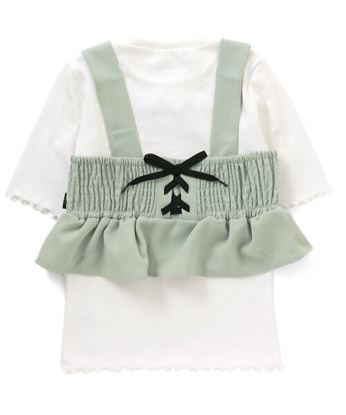 algy（アルジー）の「ニコプチコラボビスチェ＆リブTセット（その他トップス・キッズ・サックスブルー/ミント/ピンク・X-SMALL/XX-SMALL/MEDIUM/SMALL）」の4枚目の写真