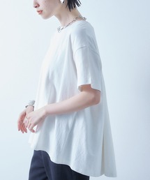 ECRIRE | 綿100％ 10oz天竺コットン ドレープTシャツ(Tシャツ/カットソー)