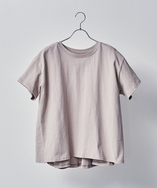 ECRIRE（エクリール）の「綿100％ 10oz天竺コットン ドレープTシャツ（Tシャツ/カットソー・レディース・オフホワイト/チャコールグレー/ピンク/ライトグリーン・フリー）」の14枚目の写真