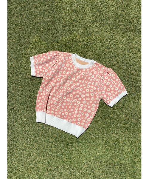 WC（ダブル シー）の「フラワーパターン半袖トップス（Tシャツ/カットソー・レディース・ブラック/オレンジ/ブルー・FREE）」の10枚目の写真