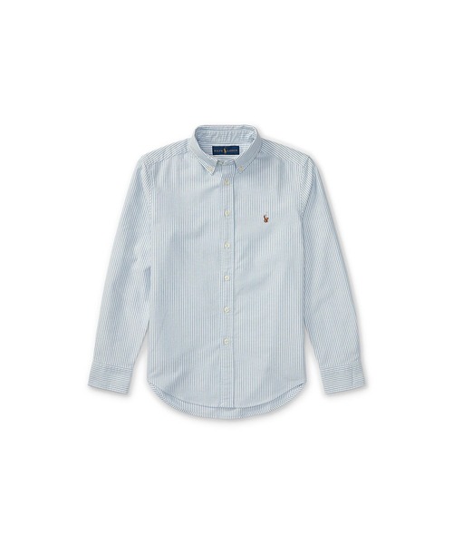 ストライプド コットン オックスフォード シャツ