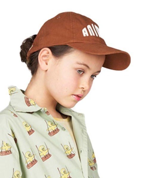 The animals observatory(ジ・アニマルズ・オブザーバトリー)の「The animals observatory / ロゴデザイン キャップ(キャップ・キッズ・ブラウン/ラベンダー・ONE)」の2枚目の写真