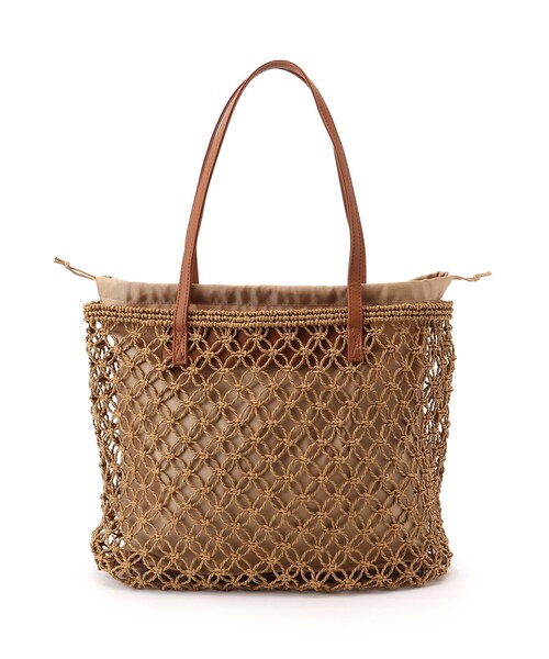 DRESKIP（ドレスキップ）の「◆すかし編みトート（トートバッグ・レディース・グレー/キャメル/ナチュラル・00）」の3枚目の写真