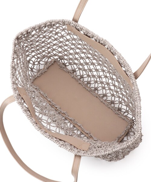 DRESKIP（ドレスキップ）の「◆すかし編みトート（トートバッグ・レディース・グレー/キャメル/ナチュラル・00）」の11枚目の写真