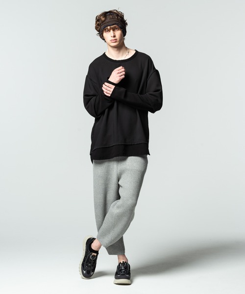 glamb(グラム)の「Relax knit pants / リラックスニットパンツ(その他パンツ・メンズ・グレー/ブラック・M/L/S)」の10枚目の写真