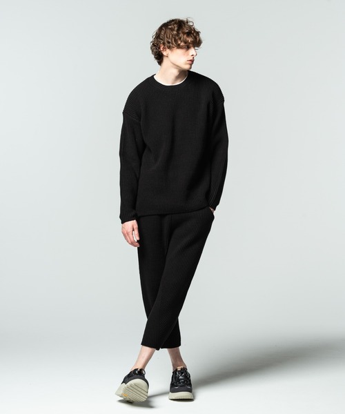 glamb(グラム)の「Relax knit pants / リラックスニットパンツ(その他パンツ・メンズ・グレー/ブラック・M/L/S)」の14枚目の写真