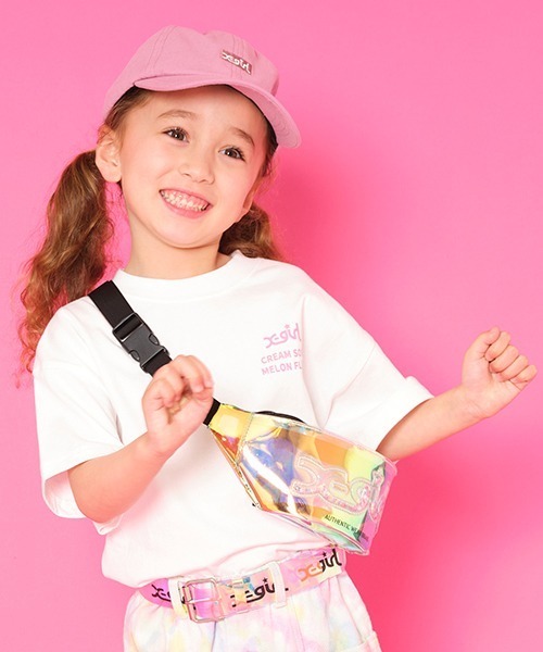 X-girl Stages（エックスガールステージス）の「クリームソーダモチーフ半袖ロゴプリントTシャツ（Tシャツ/カットソー・キッズ・ホワイト/ライトピンク・90cm/100cm/110cm/120cm/130cm/140cm）」の17枚目の写真