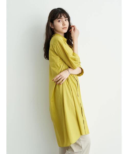 YECCA VECCA（イェッカヴェッカ）の「ペーパータッチボリューム袖ロングシャツ（シャツ/ブラウス・レディース・ブラウン/イエロー/チャコールグレー/オフホワイト・FREE）」の12枚目の写真