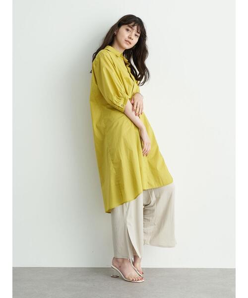 YECCA VECCA（イェッカヴェッカ）の「ペーパータッチボリューム袖ロングシャツ（シャツ/ブラウス・レディース・ブラウン/イエロー/チャコールグレー/オフホワイト・FREE）」の15枚目の写真