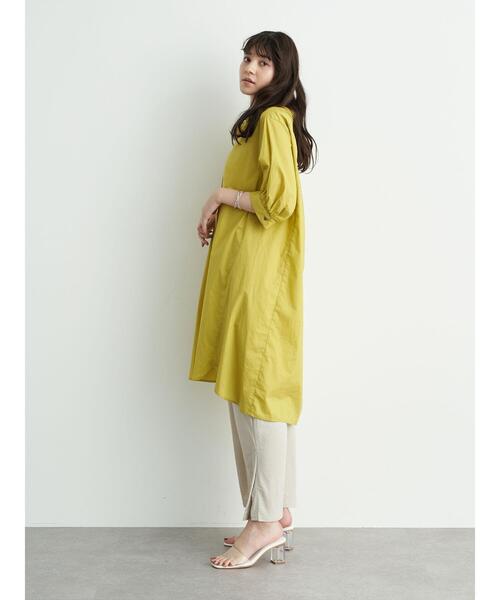 YECCA VECCA（イェッカヴェッカ）の「ペーパータッチボリューム袖ロングシャツ（シャツ/ブラウス・レディース・ブラウン/イエロー/チャコールグレー/オフホワイト・FREE）」の16枚目の写真