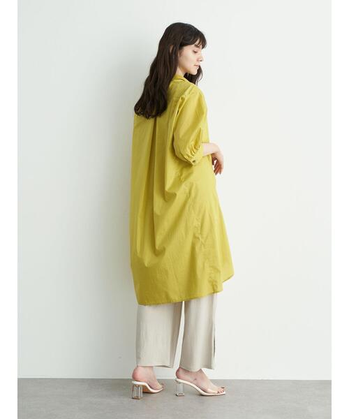 YECCA VECCA（イェッカヴェッカ）の「ペーパータッチボリューム袖ロングシャツ（シャツ/ブラウス・レディース・ブラウン/イエロー/チャコールグレー/オフホワイト・FREE）」の18枚目の写真