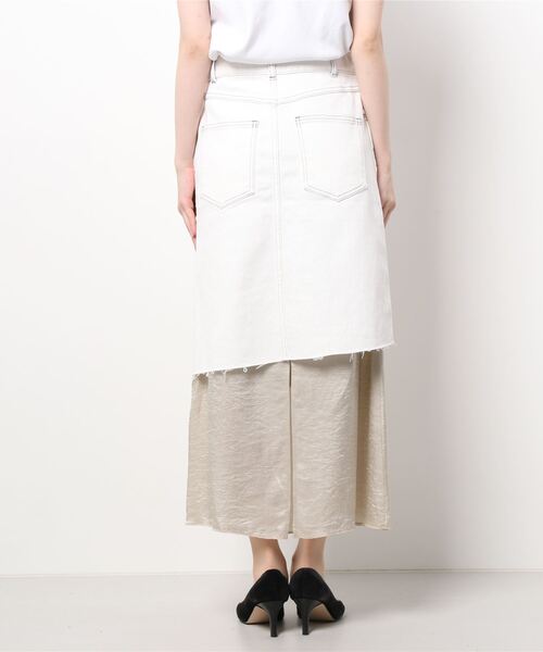 ADAM ET ROPE'（アダムエロペ）の「レイヤードデニムスカート（デニムスカート・レディース・ブラック/ホワイト・38/36）」の20枚目の写真