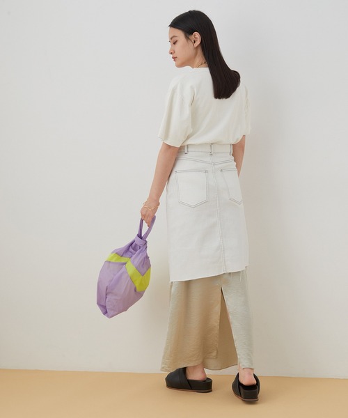 ADAM ET ROPE'（アダムエロペ）の「レイヤードデニムスカート（デニムスカート・レディース・ブラック/ホワイト・38/36）」の15枚目の写真