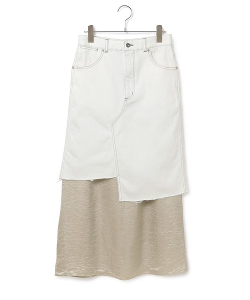 ADAM ET ROPE'（アダムエロペ）の「レイヤードデニムスカート（デニムスカート・レディース・ブラック/ホワイト・38/36）」の21枚目の写真