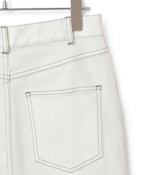 ADAM ET ROPE'（アダムエロペ）の「レイヤードデニムスカート（デニムスカート・レディース・ブラック/ホワイト・38/36）」の10枚目の写真