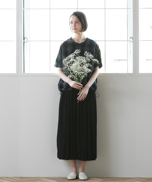 Pao de lo（パオデロ）の「アジャスター付きブロックチェックブラウス（シャツ/ブラウス・レディース・アイボリー/グレー系その他・9号/7号）」の9枚目の写真