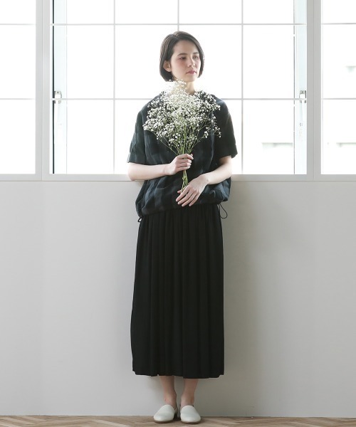 Pao de lo（パオデロ）の「アジャスター付きブロックチェックブラウス（シャツ/ブラウス・レディース・アイボリー/グレー系その他・9号/7号）」の10枚目の写真