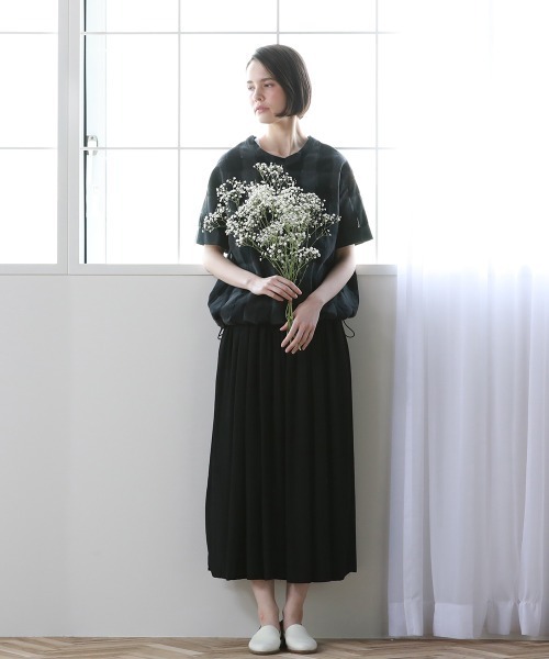 Pao de lo（パオデロ）の「アジャスター付きブロックチェックブラウス（シャツ/ブラウス・レディース・アイボリー/グレー系その他・9号/7号）」の11枚目の写真