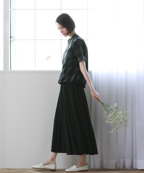 Pao de lo（パオデロ）の「アジャスター付きブロックチェックブラウス（シャツ/ブラウス・レディース・アイボリー/グレー系その他・9号/7号）」の12枚目の写真