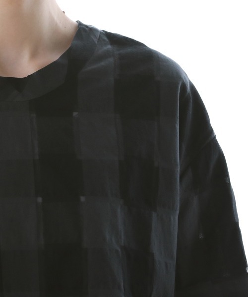 Pao de lo（パオデロ）の「アジャスター付きブロックチェックブラウス（シャツ/ブラウス・レディース・アイボリー/グレー系その他・9号/7号）」の5枚目の写真