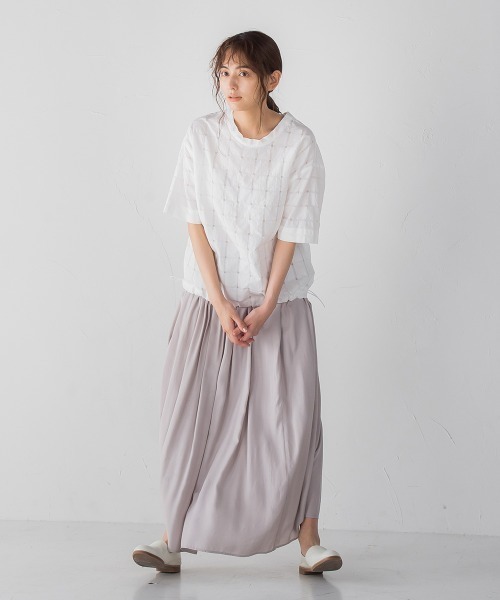 Pao de lo（パオデロ）の「アジャスター付きブロックチェックブラウス（シャツ/ブラウス・レディース・アイボリー/グレー系その他・9号/7号）」の13枚目の写真