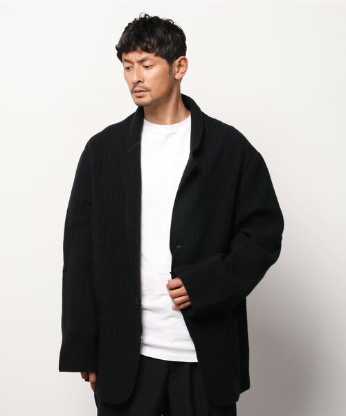 International Gallery BEAMS（インターナショナルギャラリービームス）の「LOUIS GABRIEL NOUCHI × International Gallery BEAMS / 別注 ニットジャケット（テーラードジャケット・メンズ・ブラック・SMALL/MEDIUM/X-SMALL）」の9枚目の写真