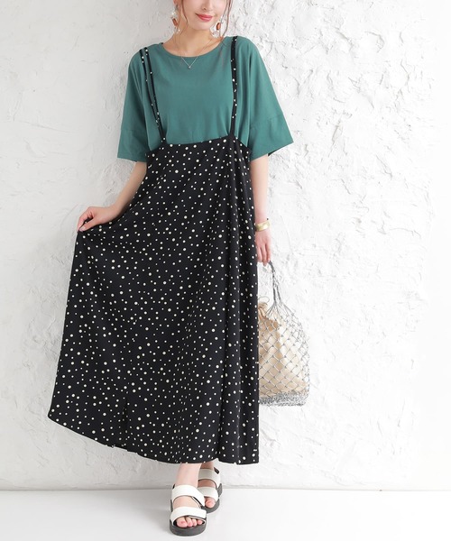 n'OrLABEL（ノアールレーベル）の「【廃盤】『シーム切替ジャンパースカート』（ジャンパースカート・レディース・ブラック/ピンク/ブラック系その他・1/2）」の2枚目の写真